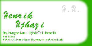 henrik ujhazi business card